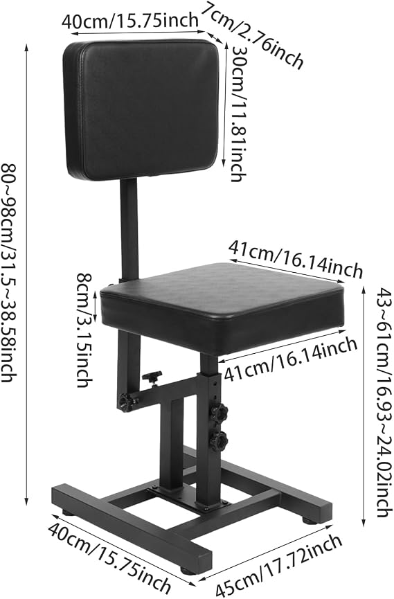 DYRABREST Tattoo Chair, Multifunctional Tattoo Studio Chair, Tattoo Armrest Stand with Adjustable Panel Height Angles for Ultimate Comfort, Perfect for Tattoo Artist (Without Wheels)
