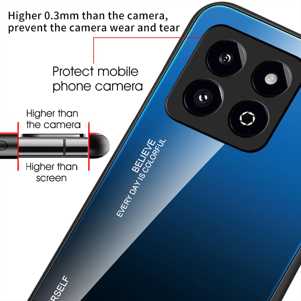UPLAI Cover per Honor 70 5G, Ultra Sottile Morbido TPU Silicone Antiurto Custodia Insieme a Colore Sfumato Vetro Temperato, Moda Colorato Caso.Verde Viola
