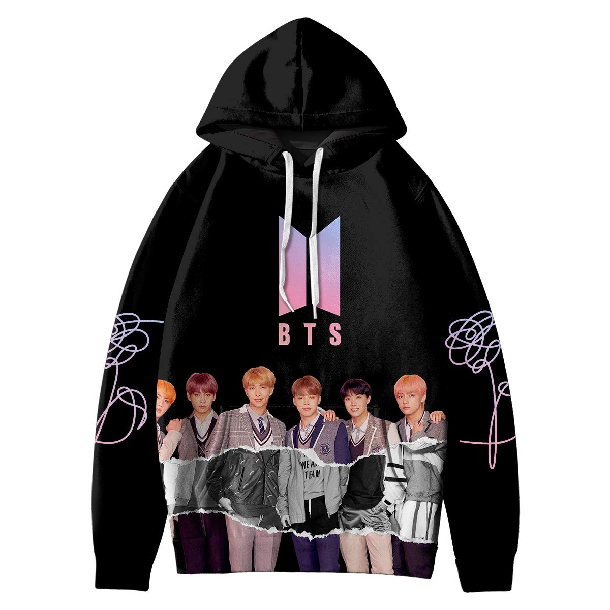 Bts Merch Persona Hoodie Bts Cutadorns BTS Unisex Pink Hoodie With