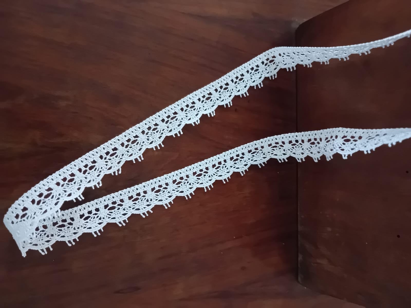 PIZZITALIANI - Ruban Dentelle BLANCHE 2,5 Cm X 10m, Ruban