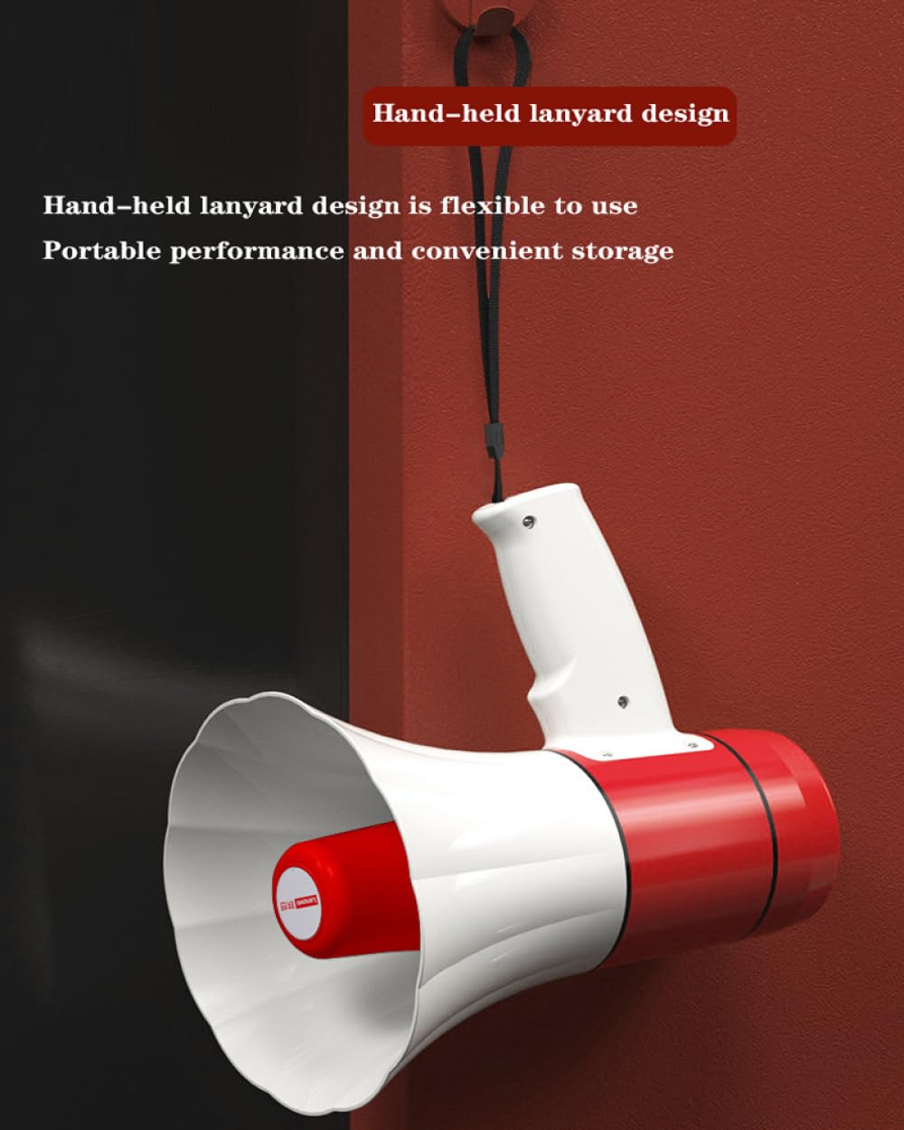 CASOTA Altoparlante megafono Registrazione Portatile Portatile Amplificatore ad Alto Suono Wireless Bluetooth for riunioni Formazione Gridare Qualsiasi Microfono Esterno (Rosso)