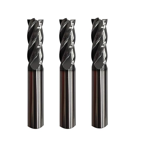 Miniatura 10 de Fresa cuadrada de carburo de 18 "para aceros, HRC 55 grados, 4 flautas, brocas de fresado de extremo de recubrimiento AlTiN para fresar aceros