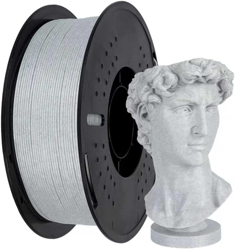 Marble PLA 3D Printer Filament 1.75mm, 1kg - Anti-Snapping, No Clogging/Stringing, Matte Texture, Eco-Friendly Packaging - for 3D Enthusiasts, Makers
