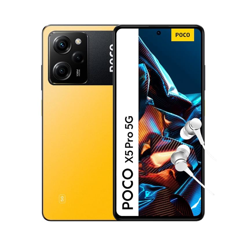 Immagine del prodotto POCO X5 Pro 5G - Smartphone 8+256GB, AMOLED DotDisplay 120Hz FHD+ 6.67'', Snapdragon 778G, 108MP camera principale pro-grade, 67W turbo charging, 5000mAh, Yellow (IT + 2 anni garanzia)