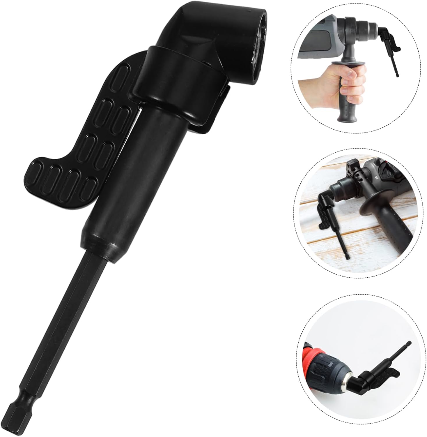BESTOYARD 105degree Versatile Right Angle Drill Adapter Turn Socket Extension Adapter for Electric Drills