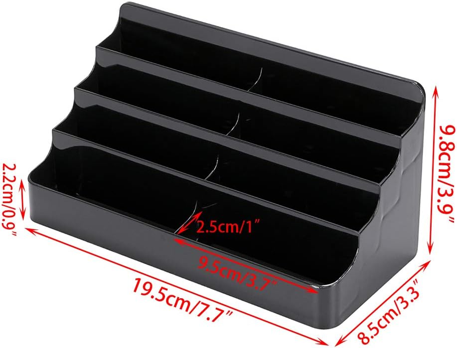 Hipiwe Business Card Holder for Desk- 8 Pocket Acrylic Business Card Display Stand Office Desktop Name Card Organizer,Fits 480Pcs Business Cards (Black,2 Pack) : Office Products