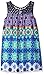 My Michelle Big Girls' Contrast Crochet Yoke Printed Trapeze Dress with Keyhole