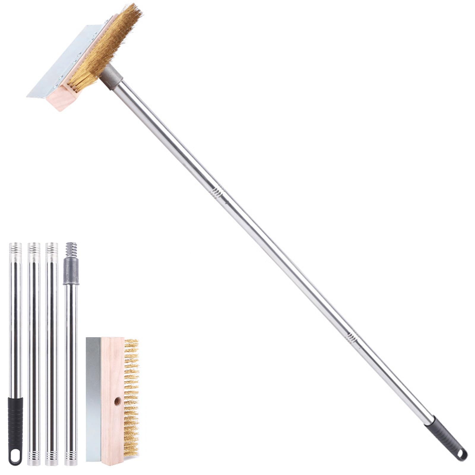 Versatilitys Pizza Oven Brush with Metal Scraper for Restaurant Kitchens and Home Baking Needs Pizza Shop Tool Resistant Brush