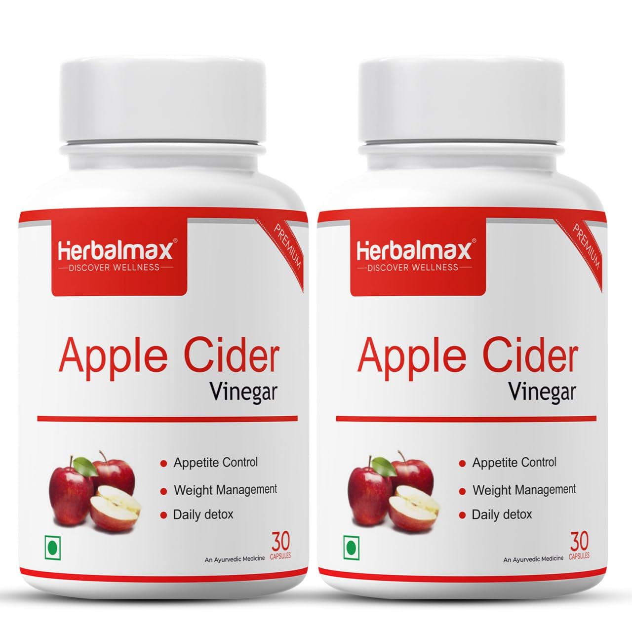 Herbal max Organics Apple Cider Vinegar, 60 Veg Capsules (800mg) Pack of 2-image-18