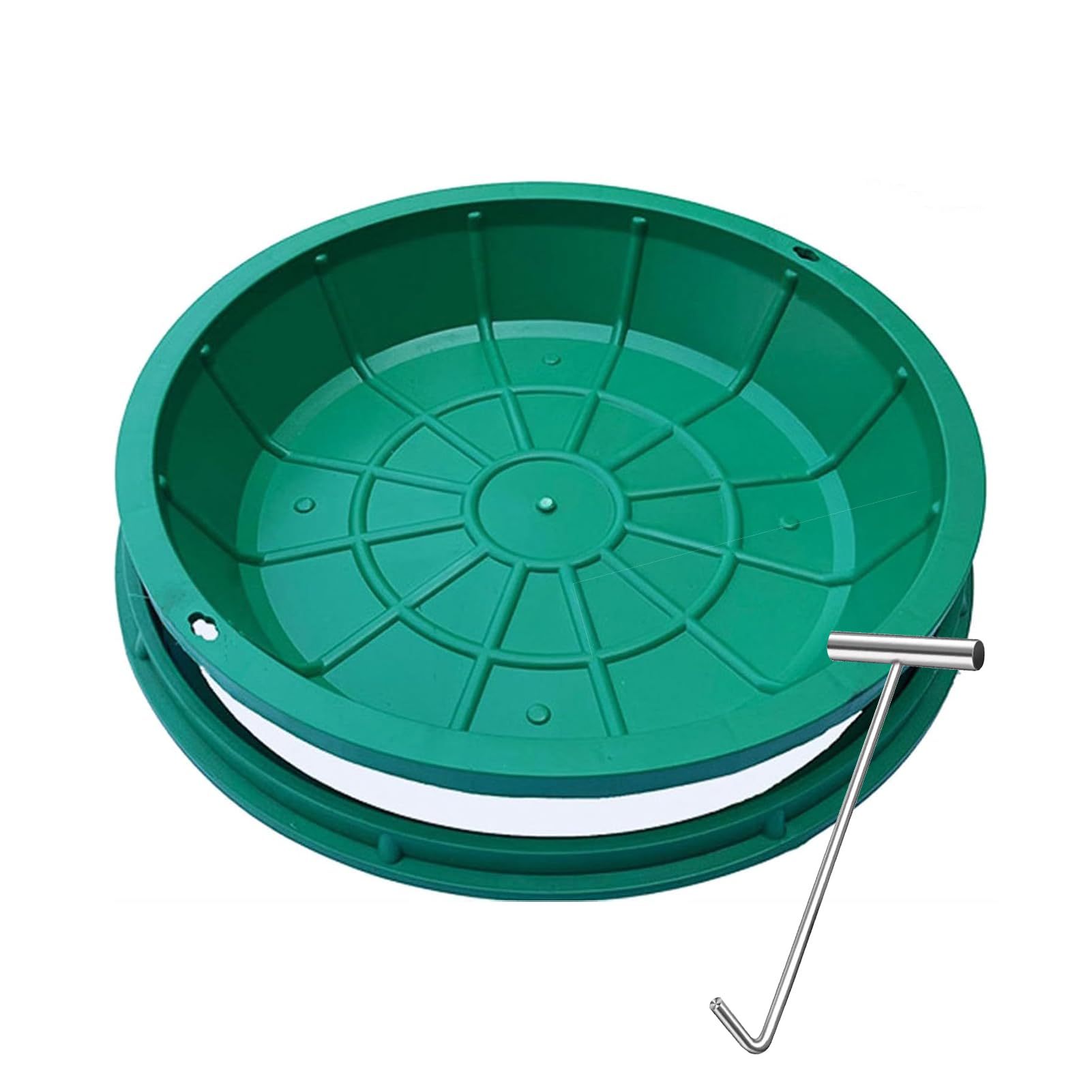 Couvercle de trou d'égout anti-odeur 60 cm, plaque de fosse septique verte pour bassin caché