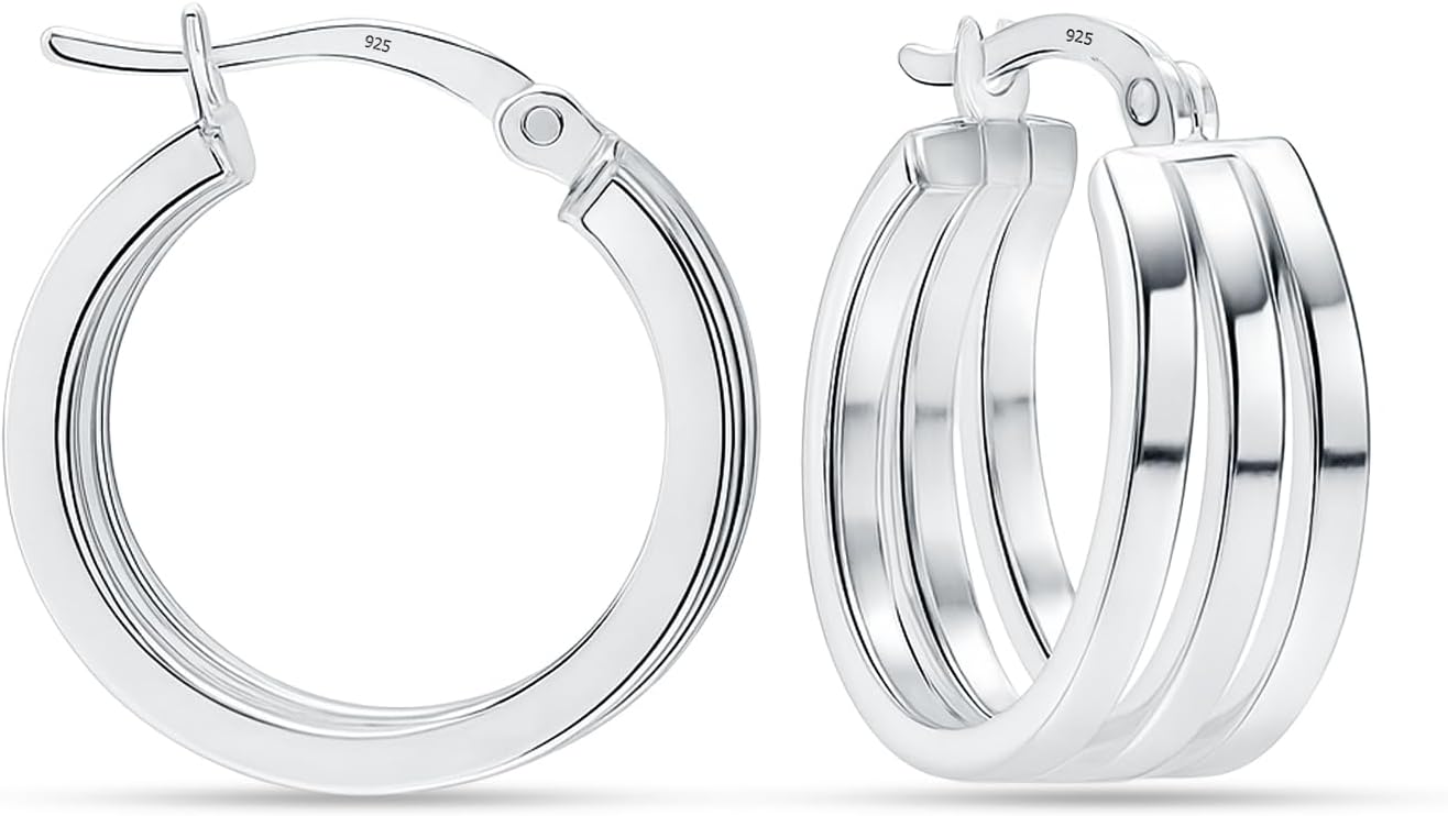 Charmsy 925 Sterling Silver Hoop Earrings for Women | Boho, Bali, Filigree & Classic Hoops Earring | Women's Silver Hoop Earrings Jewelry Gifts for Her Wife Girlfriend