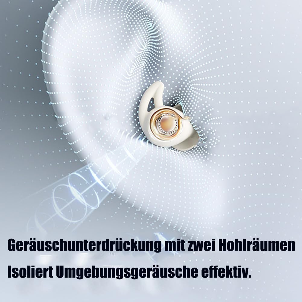 2026 Écouteurs Bluetooth pour moto, mini écouteurs invisibles avec ANC, écouteurs intra-auriculaires confortables pour anti-ronflement, sommeil, mouvement, voyage et tout casque (B)