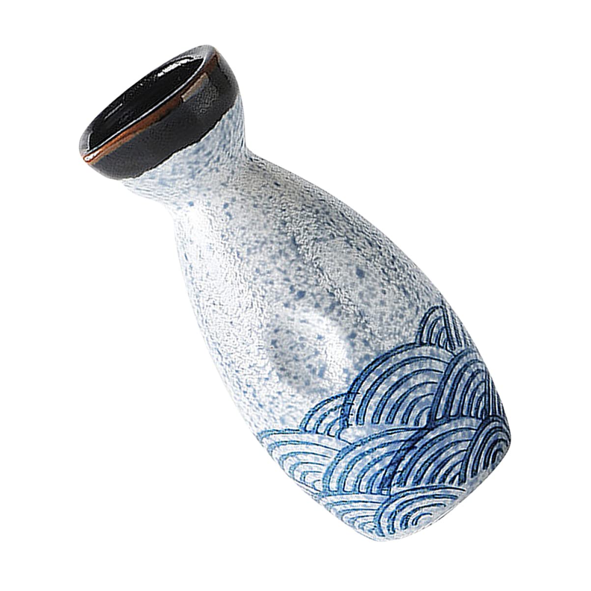 Tasses à saké, tasse à saké traditionnelle, verres à vin en céramique, fête de boisson au saké vintage for céramique ondulée émaillée, porcelaine peinte à la main, vin japonais, serveur élégant, bar,