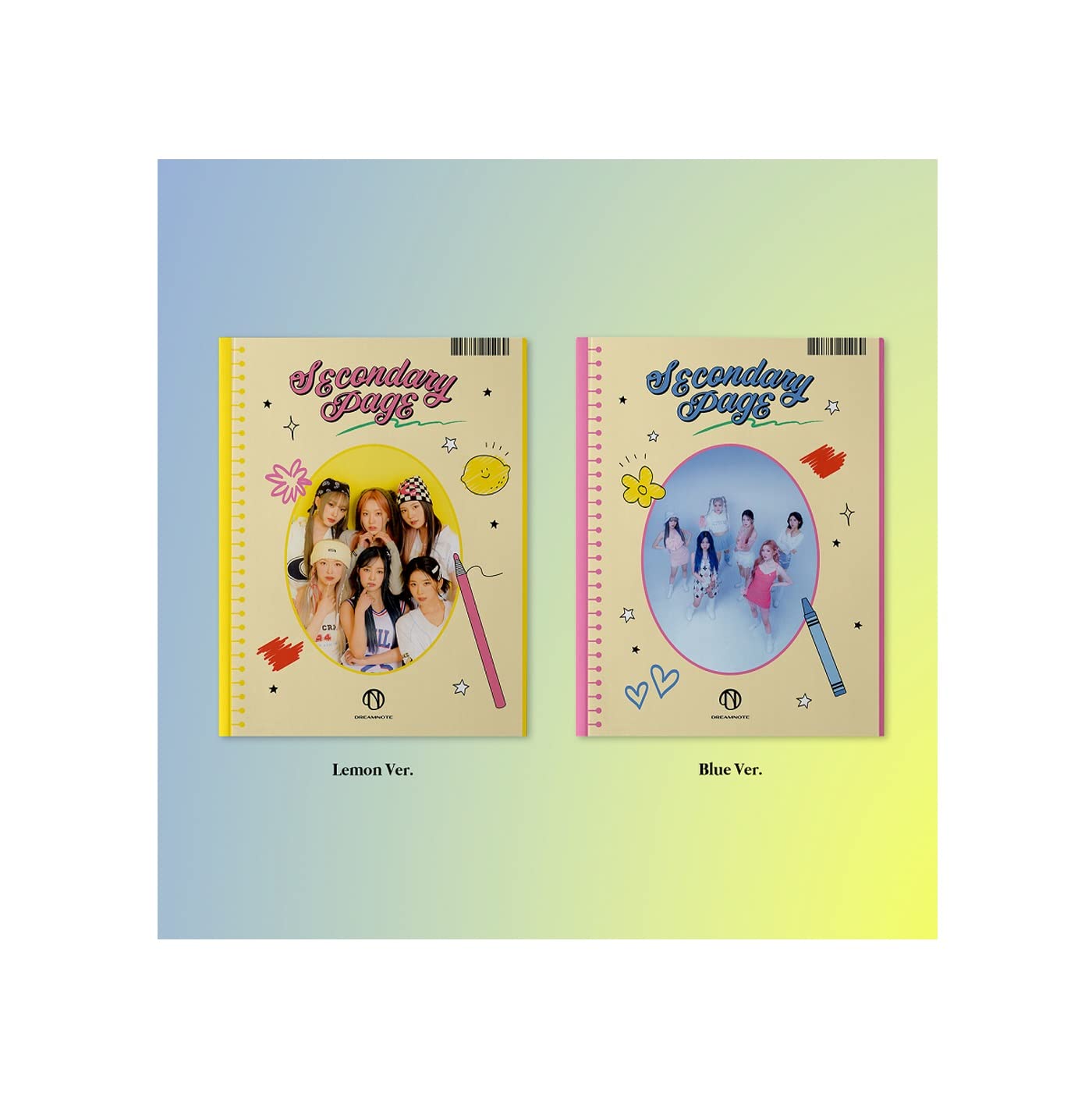 DreamNote - 5th Single Album [Secondary Page] CD+Folded Poster (Lemon+Blue ver. SET/CD Only, No Poster)