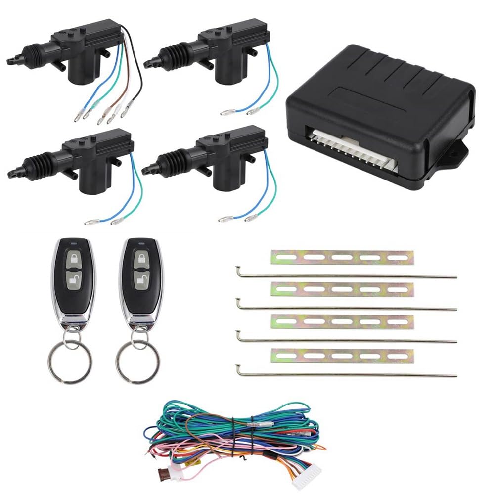 de Centralizado EléCtrico para 4 Puertas, Kit Universal de Acceso Sin Llave con ConversióN una Control Remoto.
