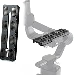 Plaque de libération rapide en aluminium 120mm pour DJI Ronin SC Gimbal, plaque de montage Camera compatible Arca-Swiss avec trou de 1/4" pour trépied de stabilisateur gimbal