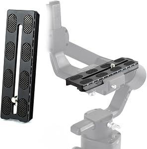 Aluminum Quick Release Plate 120mm for DJI Ronin SC Gimbal,Camera Mounting Plate Compatible Arca-Swiss with 1/4" Hole for Gimbal Stabilizer Tripod