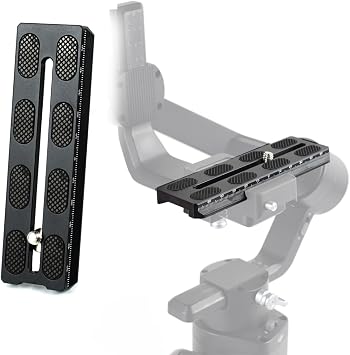 لوحة إطلاق سريعة من الألومنيوم 120 مم لـ DJI Ronin SC Gimbal ، لوحة تركيب الكاميرا المتوافقة مع Arca-Swiss مع ثقب 1/4 بوصة لـ Gimbal Stabilizer Tripod