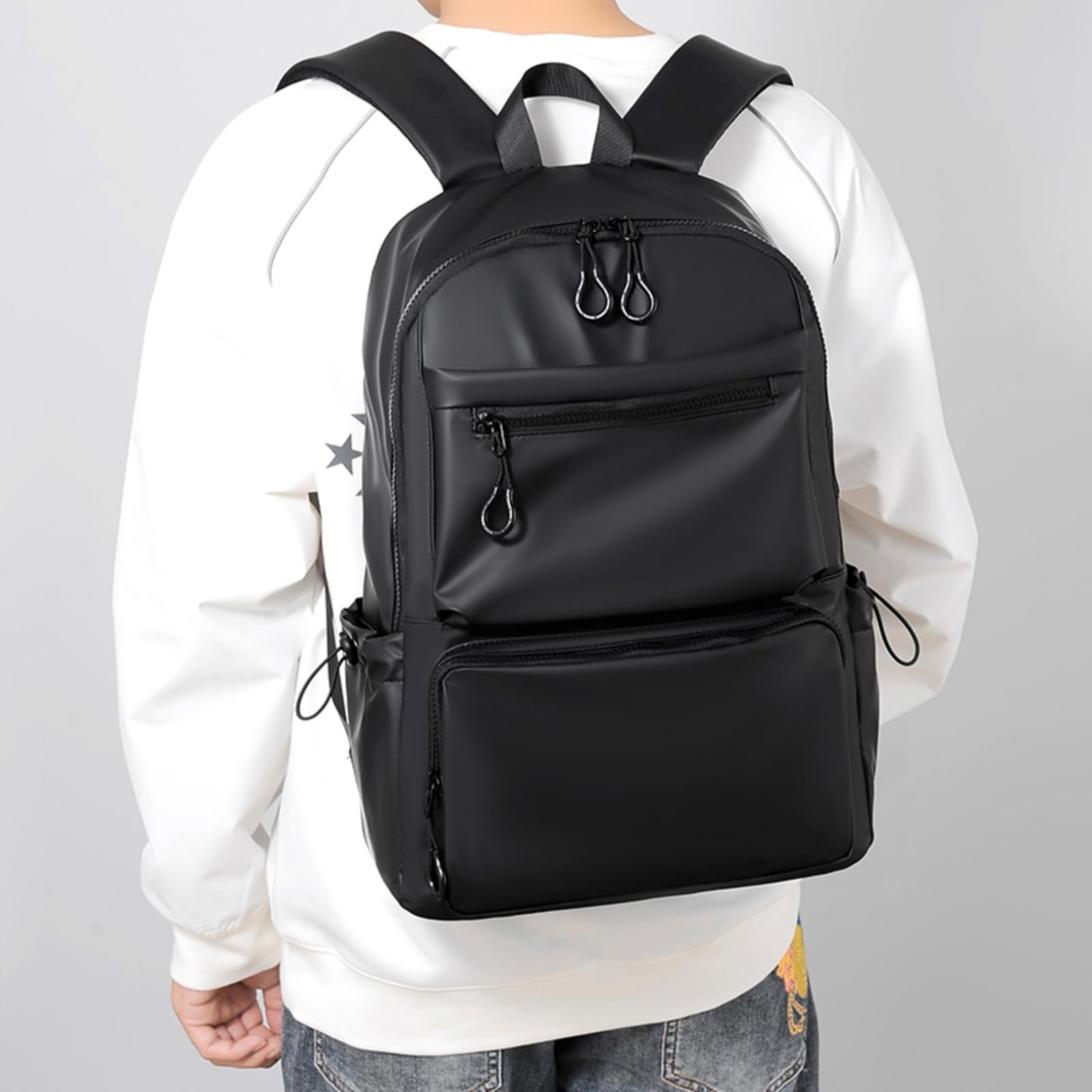Mochila escolar Zaino Per Laptop Casual, Spacious-compartment Zaino, Daypack Pratico Gli Uomini Studenti Professionisti Scuola Lavoro Viaggio Uso-gray-14 Inches