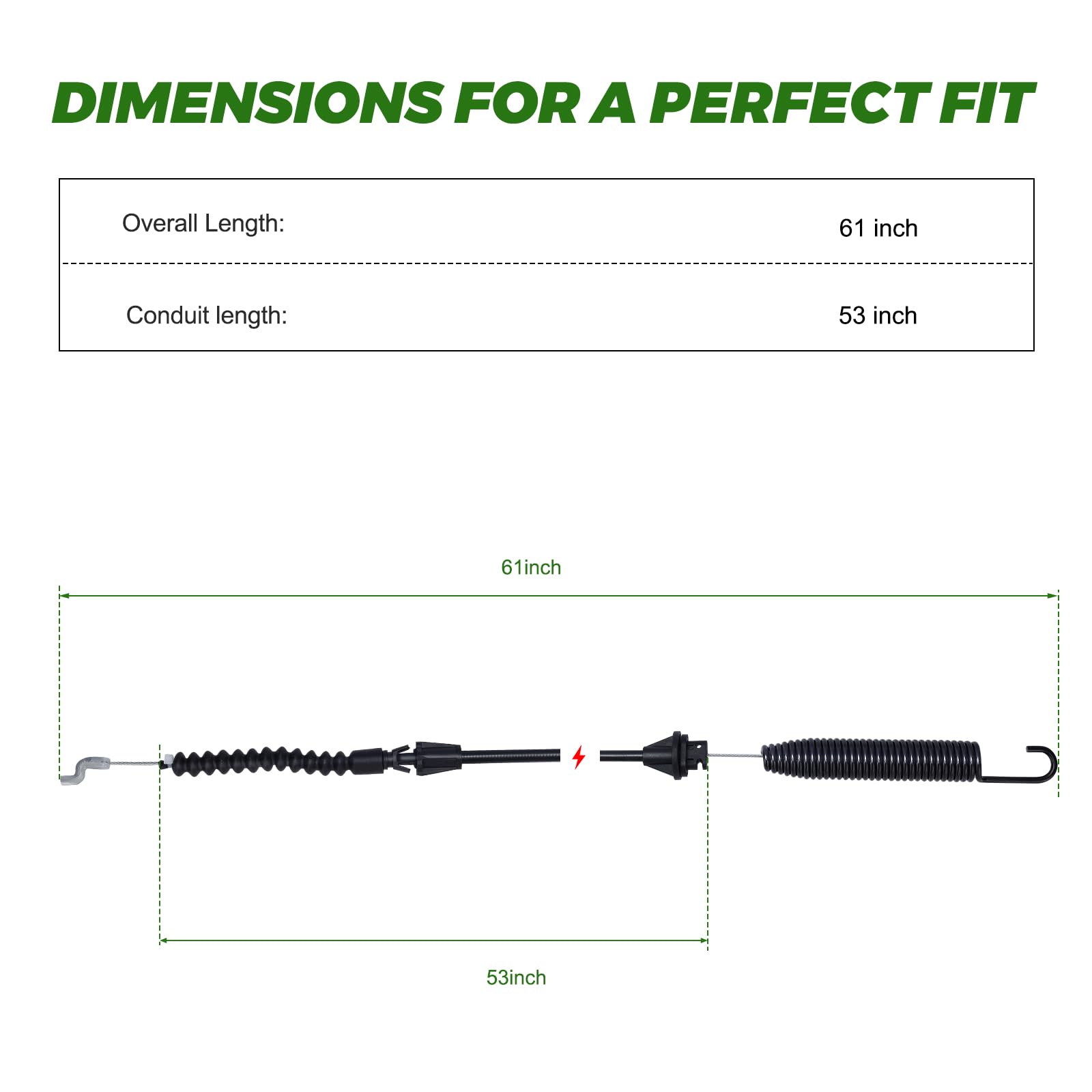Amazon.com : Dalom 946-04618C Deck Engagement Cable Compatible
