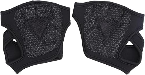ABOOFAN Guantes de gimnasio antideslizantes de silicona sin dedos con palma acolchada y correa para la muñeca para hombres y mujeres que absorben la