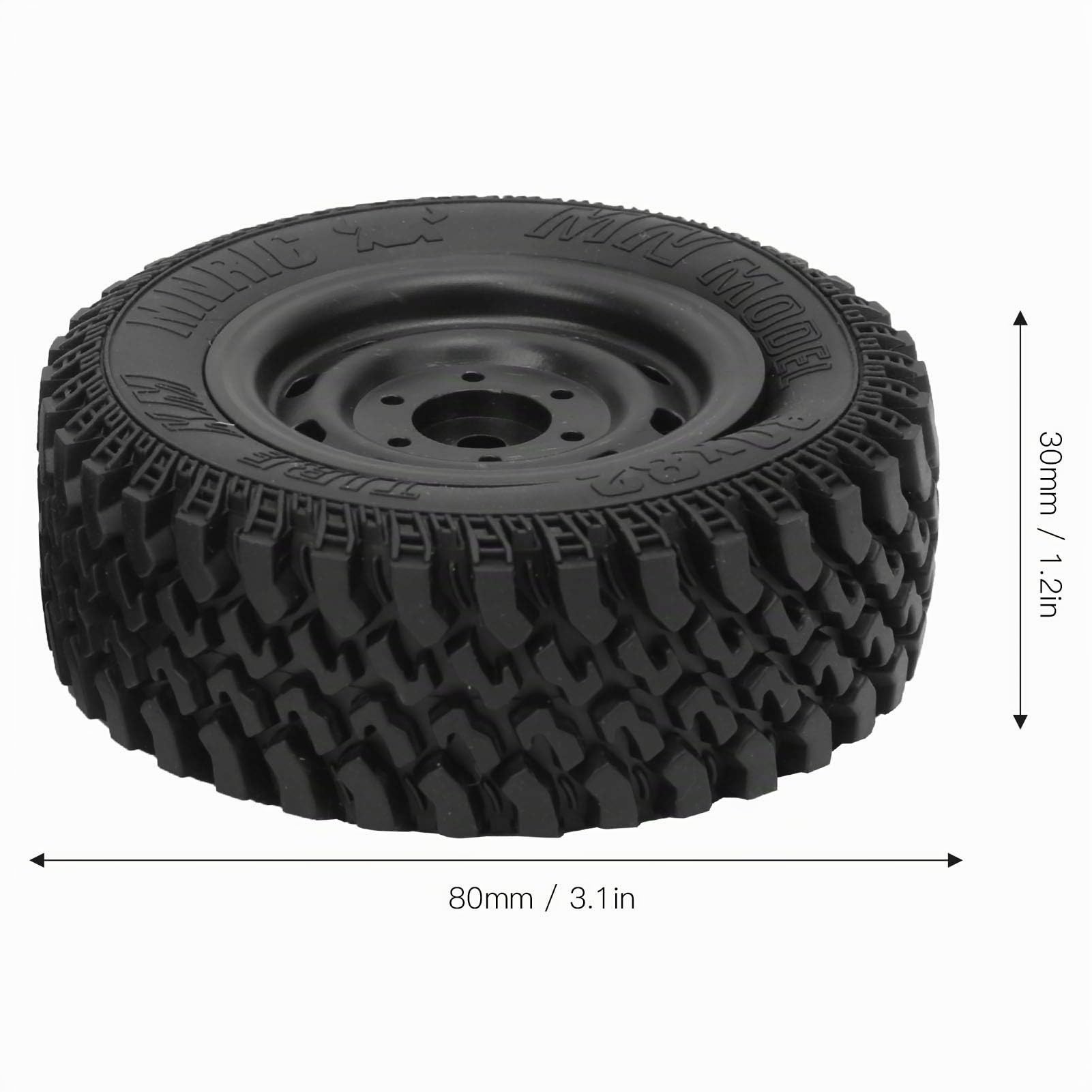 Pneu en Caoutchouc RC, Épaisseur 30mm 4 Pcs Pneu RC Haute Stabilité pour Voiture RC MN86 Pneu en Caoutchouc RC, Épaisseur 30mm 4 Pcs Pneu RC Haute Stabilité pour Voiture RC MN86