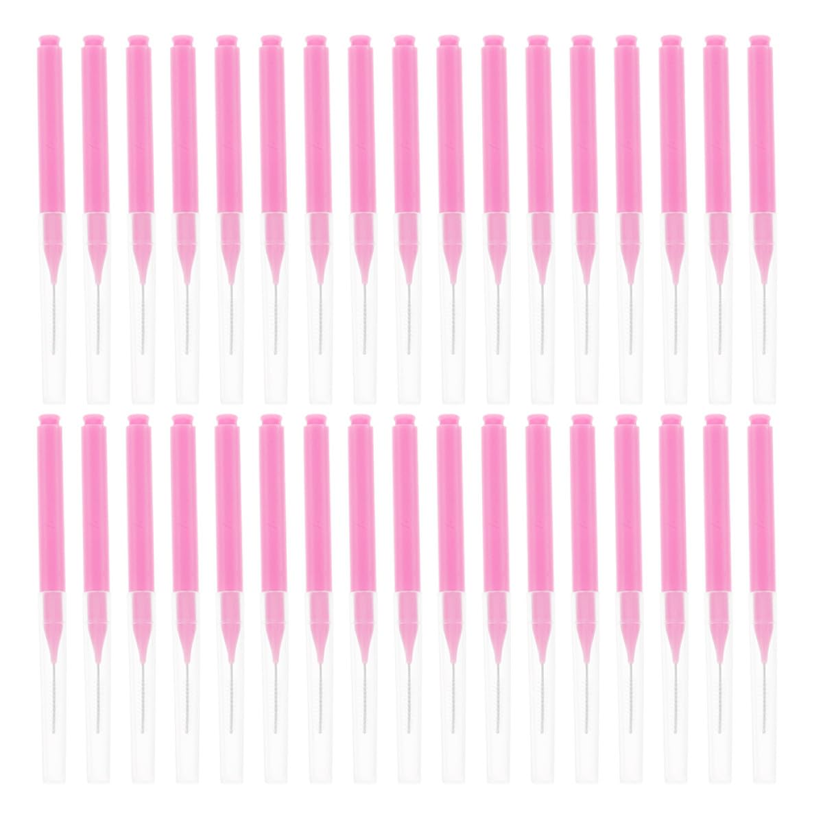 Set da 200 Spazzolini Interdentali Rosa Mini per Apparecchi Ortodontici, Spazzolini da Denti Portatili Setole Ultra Morbide, Pulizia Profonda degli Spazi Interdentali per Uso
