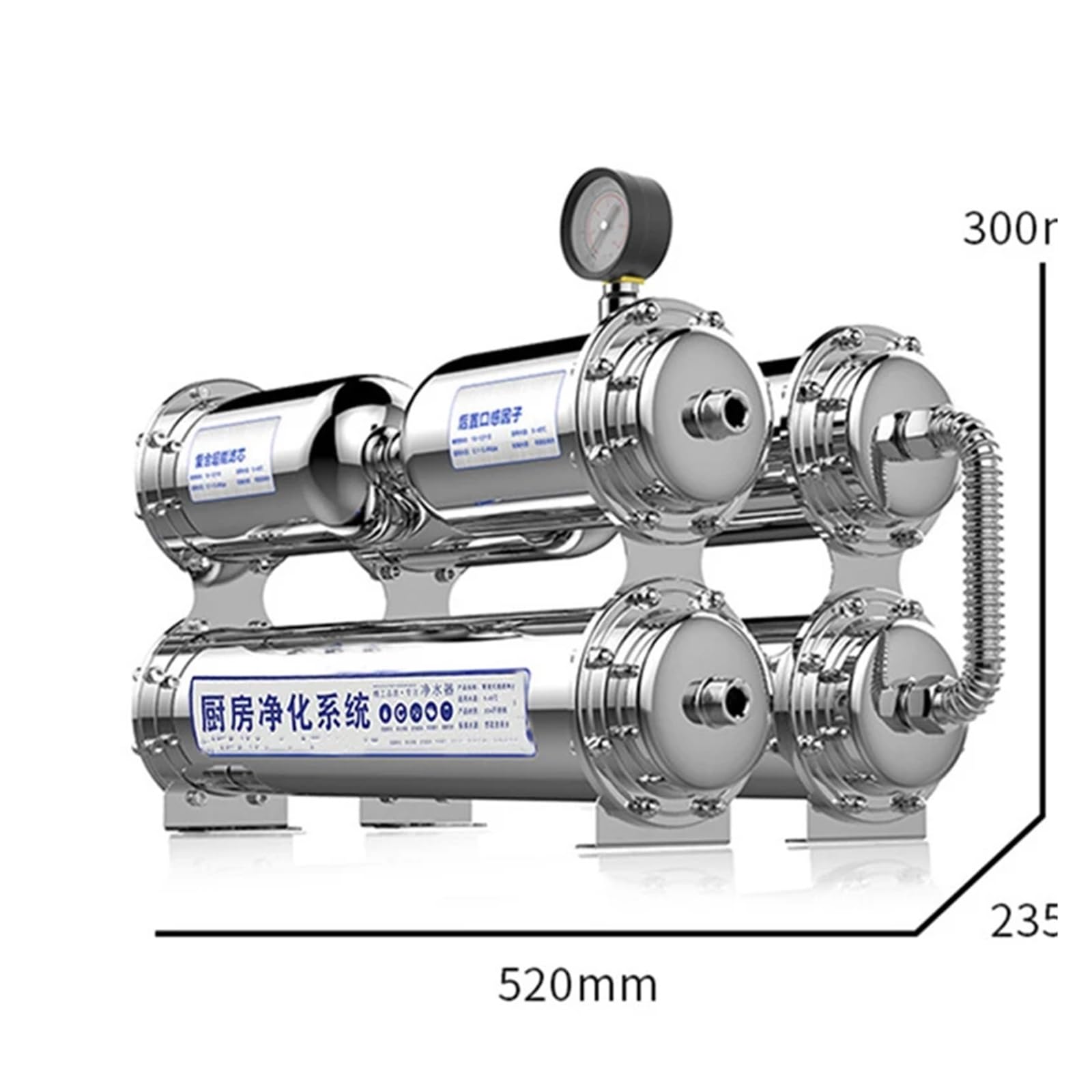 sistema de filtro de agua, Purificador de agua for el hogar, filtro acero inoxidable for cocina, grifo 6 etapas, máquina bebidas recta, elemento membrana ultrafiltración