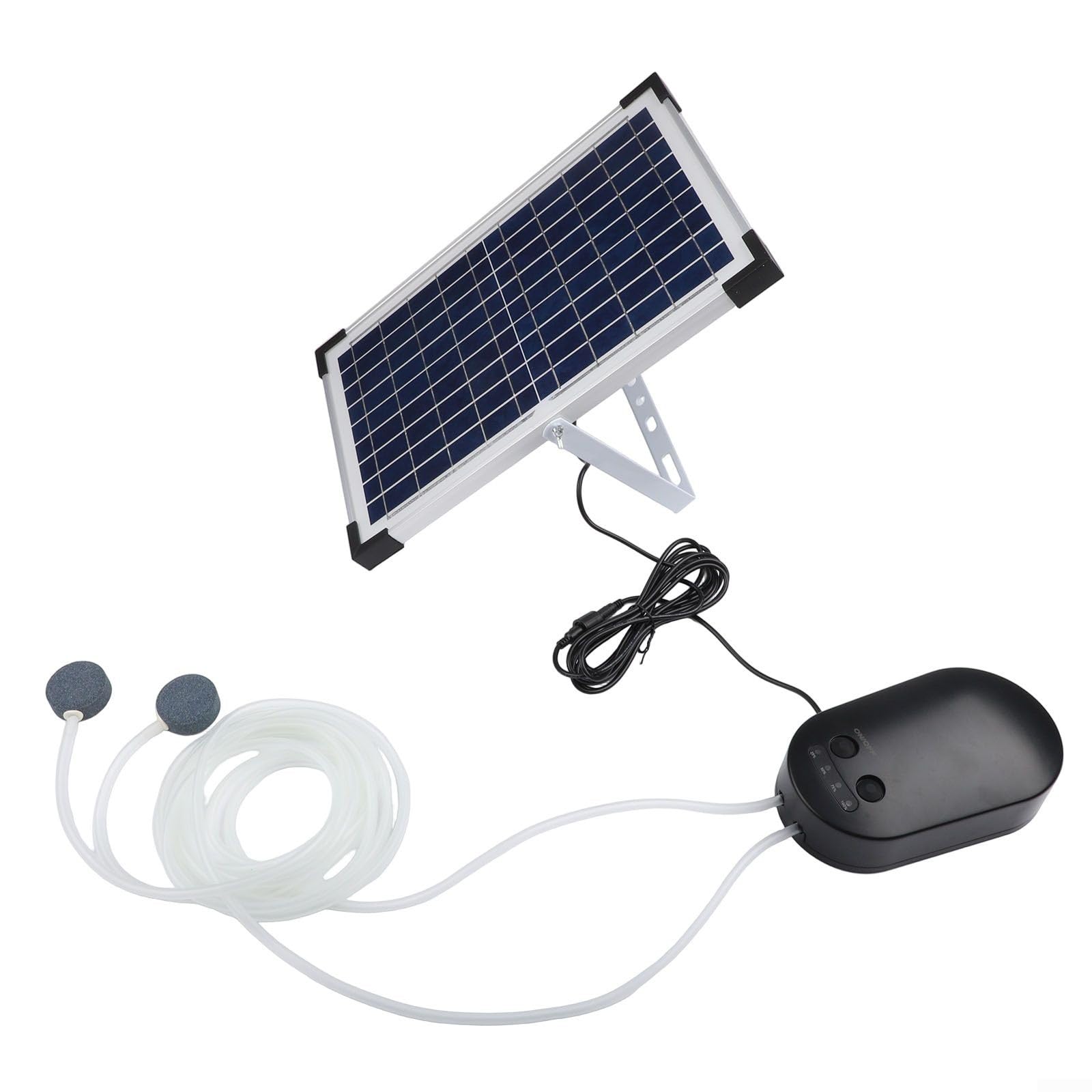 Pompa di ossigeno solare 15 W aeratore per serbatoio di pesce con batteria di backup 3 modalità tubo di pietra d'aria per stagni giardino caratteristiche acqua acquari all'aperto
