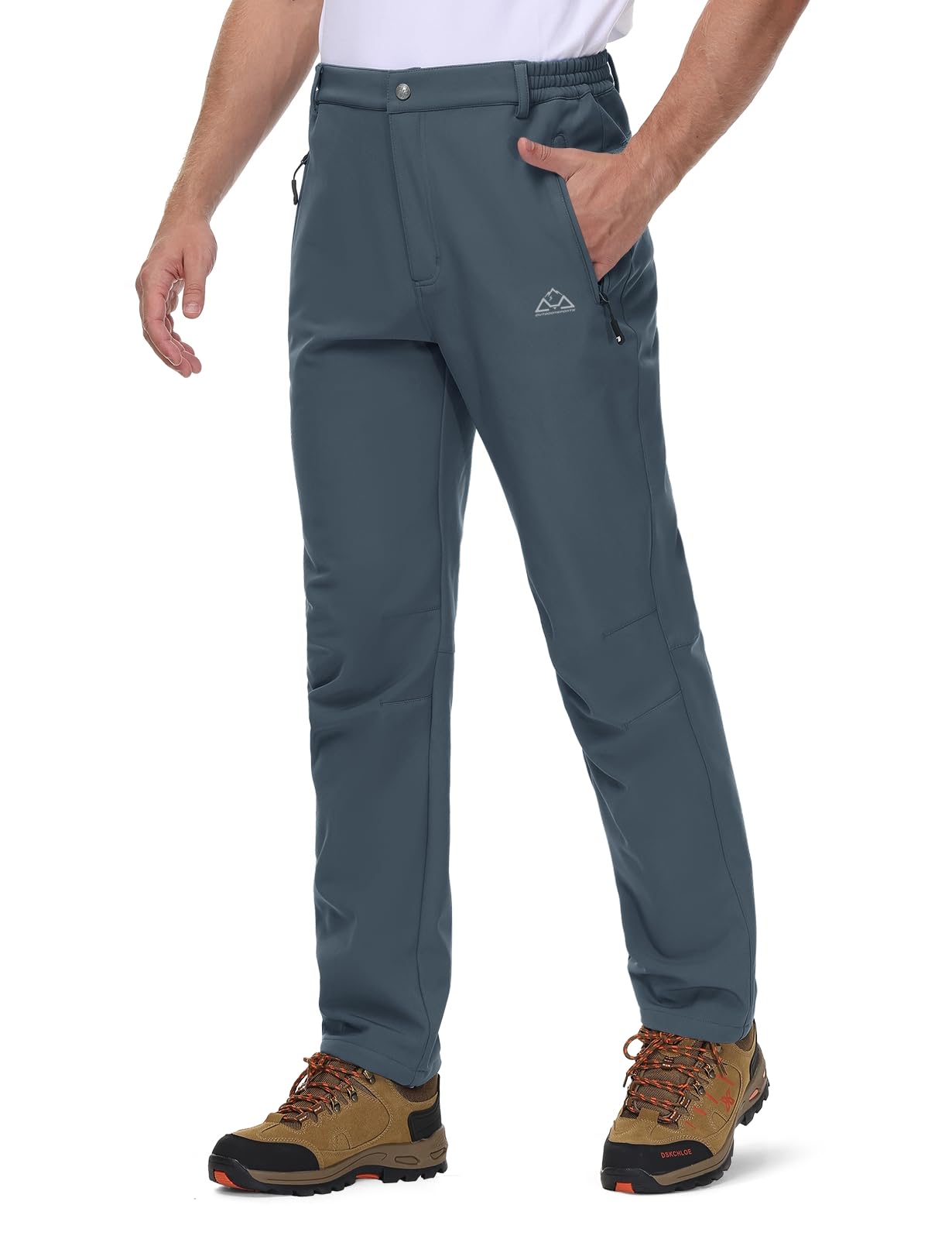 Rdruko Softshellhose Herren Winterhose Wasserdicht Skihose Winter Arbeitshose Warme Gefüttert Hosen Wanderhose Outdoorhose