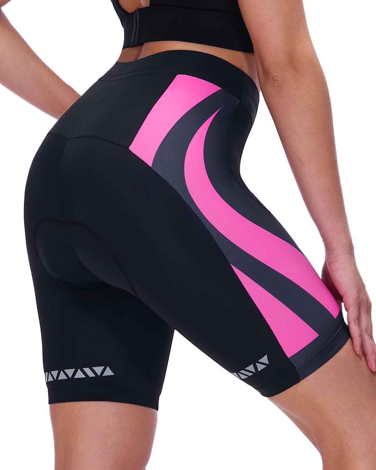 Sportneer Women Padded Bike Shorts - Bicycle Cycling Shorts for Womens Biking 4D Gel Padding for Mountain Bike and Road Bike
