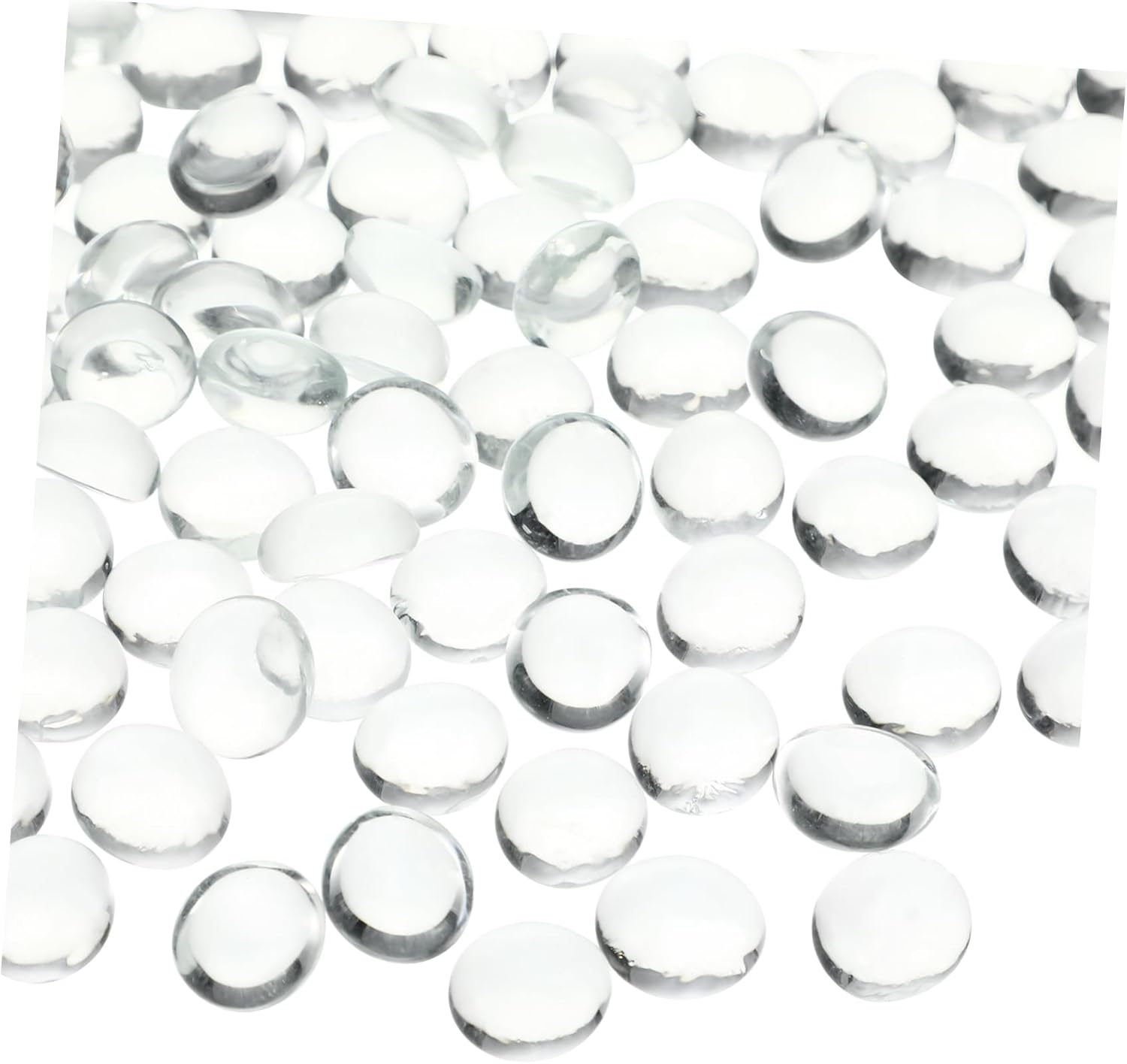 Clear Flat Marble Beads for Vase Fillers Versatile Glass Pebbles for Aquarium Decoration Transparent Stones for Crafts and Centerpieces