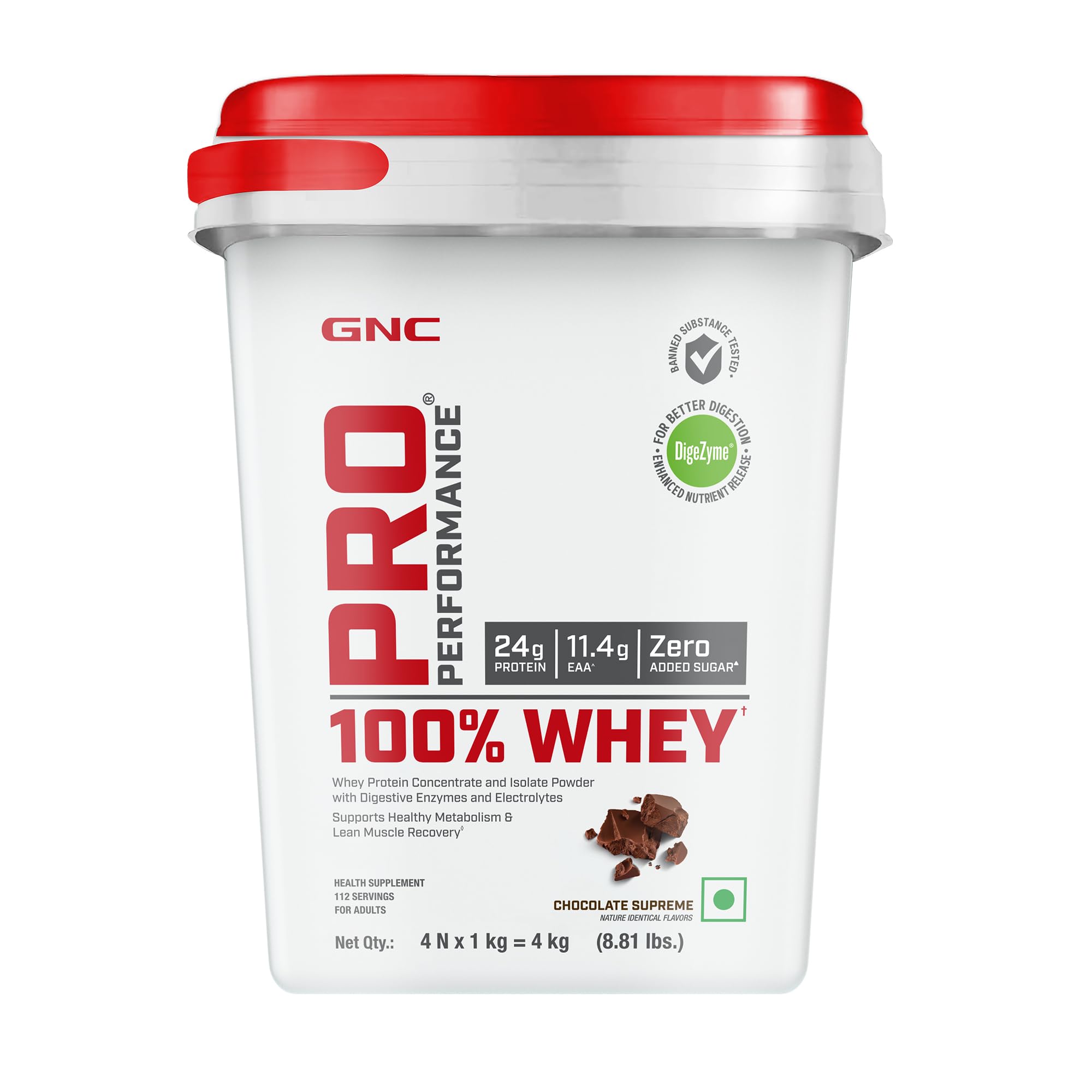 GNC Pro Performance 100% Whey Protein Powder | 8.8 Lbs : 4 KG (1 KG X 4 Pouches) + Bucket | 24g Protein Chocolate Supreme | 5.5g BCAA | Boosts Strength & Endurance | Builds Lean Muscles | Fastens Muscle Recovery | Formulated In USA (B0DDPZHTZ8) Amazon Price History, Amazon Price Tracker