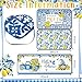 Maasechs 3 Pcs Lemon Kitchen Rugs and Mats Set Blue Yellow Tiles Italian Lemon Decor Non Slip Anti-Fatigue Washable Farmhouse Truck Gnome Kitchen Floor Mat Spring Summer Decorations for Home Bathroom