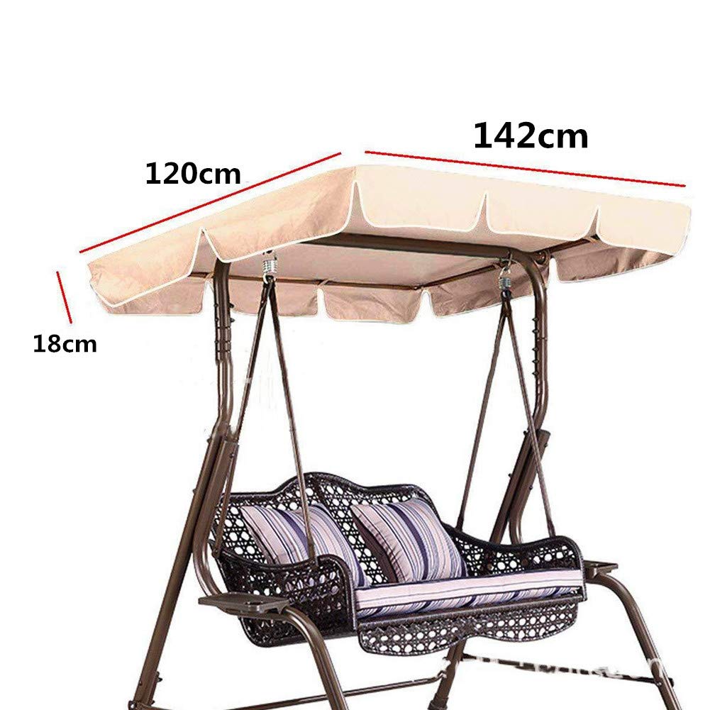 Tettuccio Di Ricambio Per Altalena A 3 Posti - Copertura Impermeabile In Oxford 210D, Antivento E Antisole, Per Patio E Giardino (Marrone)
