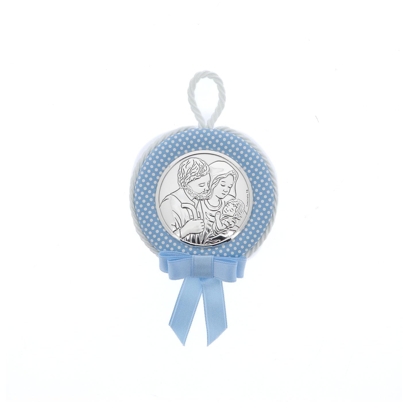 SHALOM - Capoculla Celeste Santa Famiglia. Diametro 6,5 Cm
