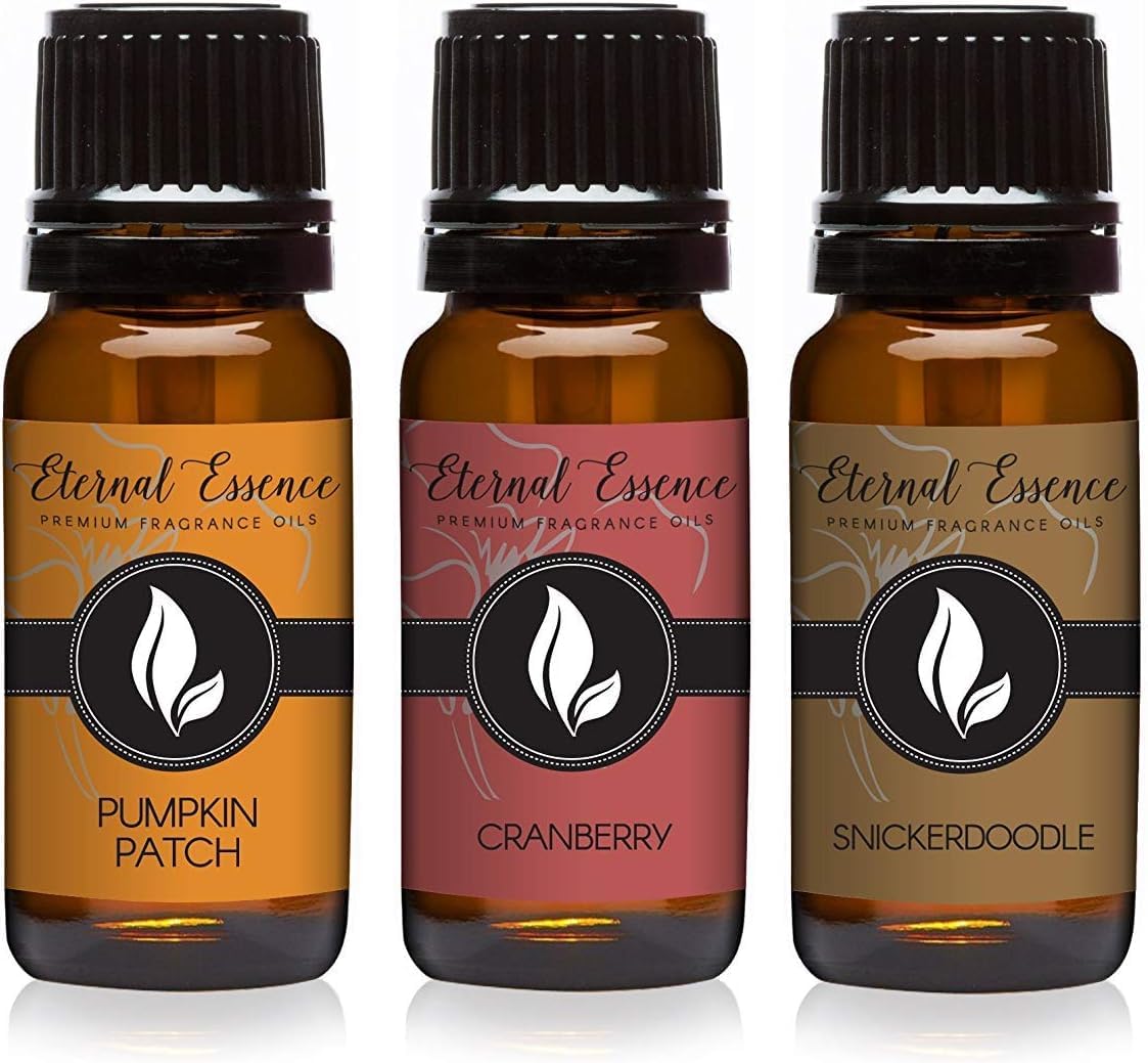 Trio (3) - Pumpkin Patch, Cranberry &amp; Snickerdoodle - Premium Fragrance Oil Trio - 10ml