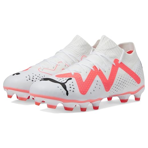 PUMA Future Match Firm Ground/Artificial Ground Puma White/Puma Black/Fire Orchid 10.5 B (M)