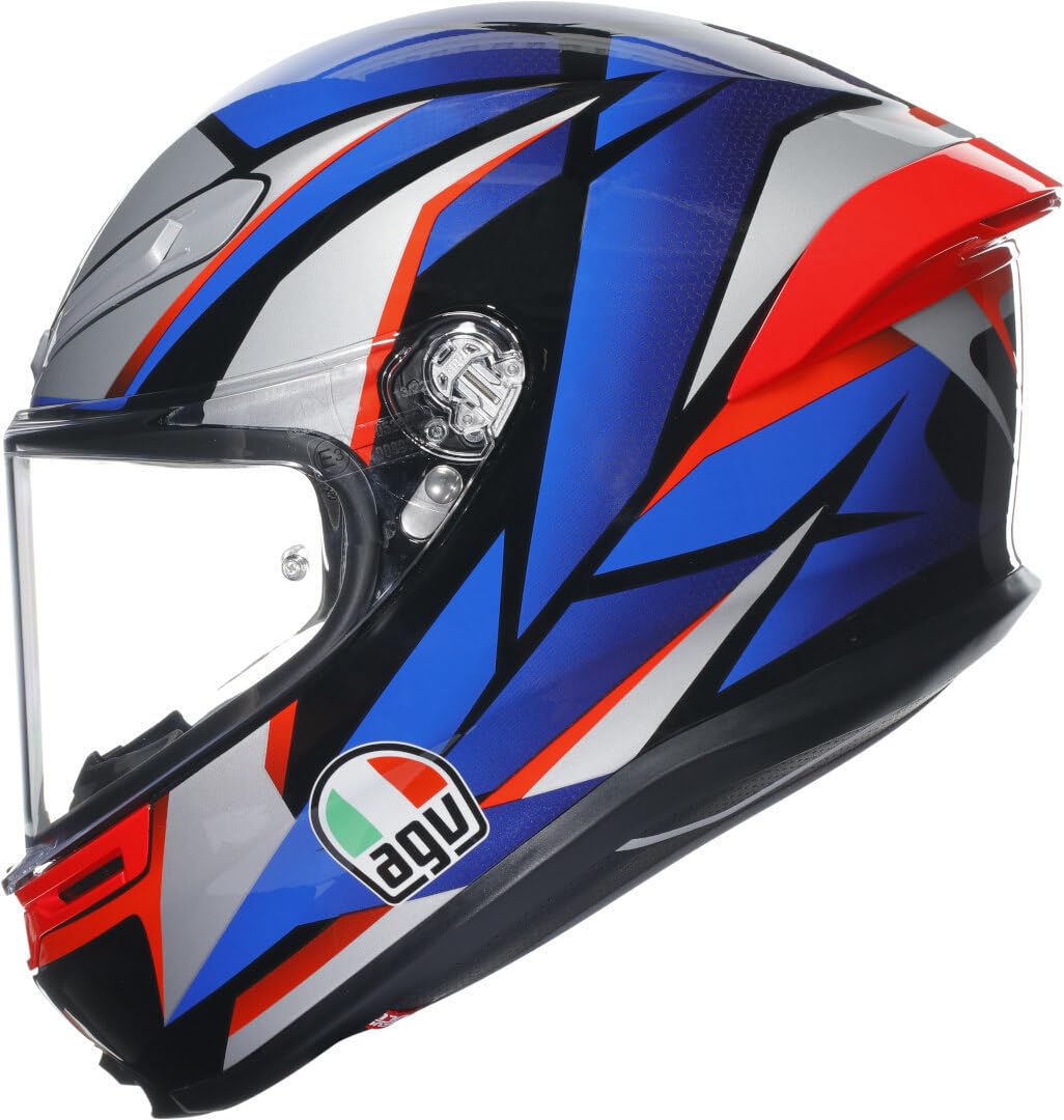 AGV K-6 S Slashcut Helm, schwarz/rot/blau, M (57/58) Auto & Motorrad