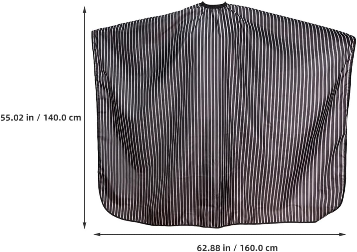 Waterproof and Oil-resistant Hairdressing Gown for Adults with Minimalist Striped Design, Professional Cloth Salon Cape for Beauty Treatments and Hair Styling