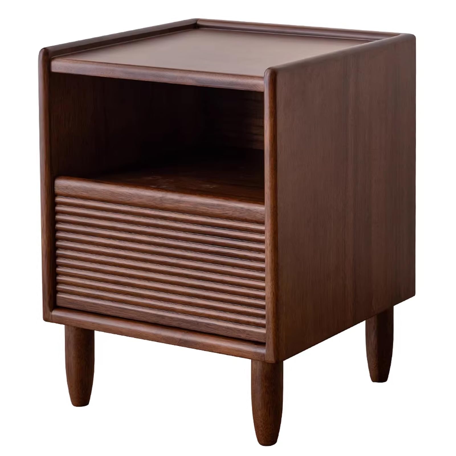 Table de Nuit pour Chambre et Salon Meuble d'Appoint Cosy Marron 40cm
