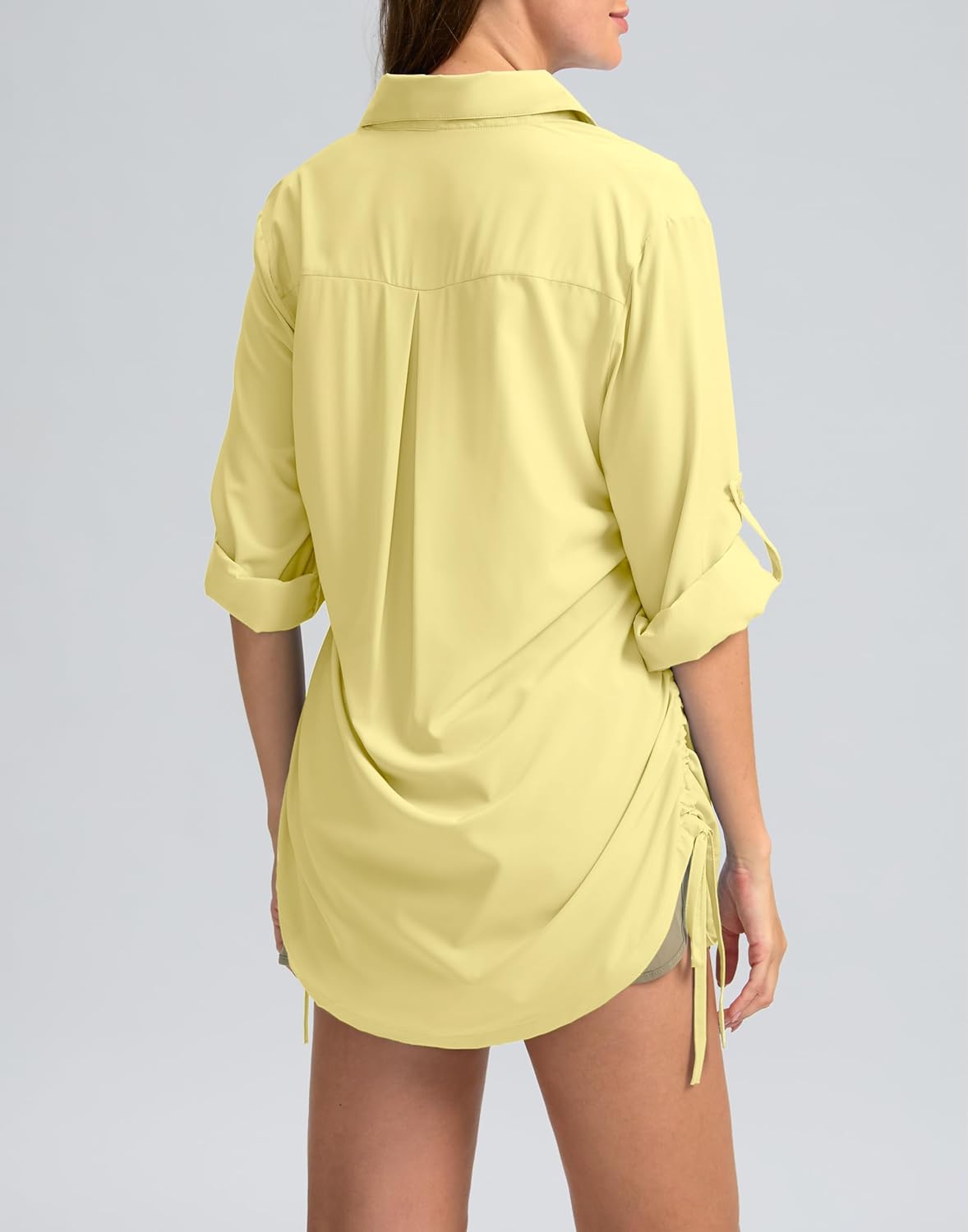 Women's UPF 50+ Long Sleeve UV Sun Protection Shirts Fishing Hiking Button Down Dress Shirt Swim Cover Up for Women - Image 3