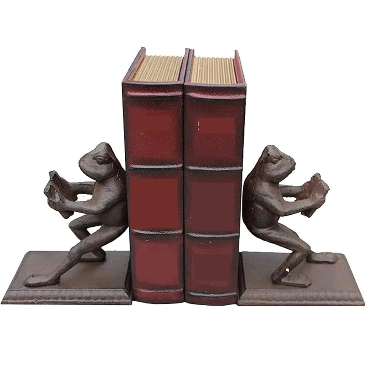 Reggi Libri, Fermalibri Fermalibri eleganti vintage Libri con rana in ghisa a forma di animale Ufficio Casa Scrivania