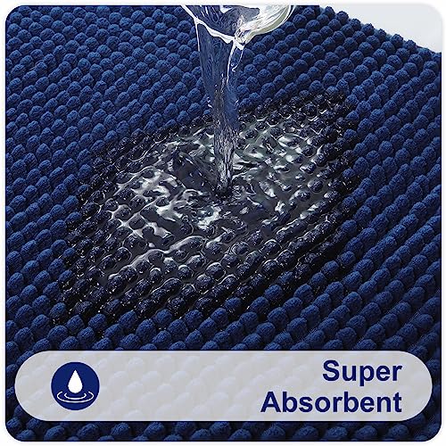 smiry Non Slip Chenille Bath Mat, Extra Soft Bathroom Mat - Image 4