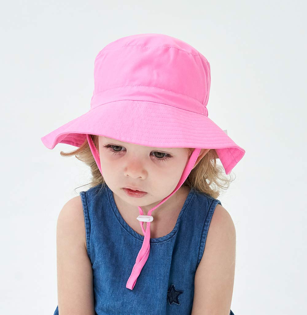 DRESHOW Baby Sun Hat Toddler Sun Protection Animal Cap Unisex Summer Bucket Hat with Chin Strap UPF 50+ — view 6