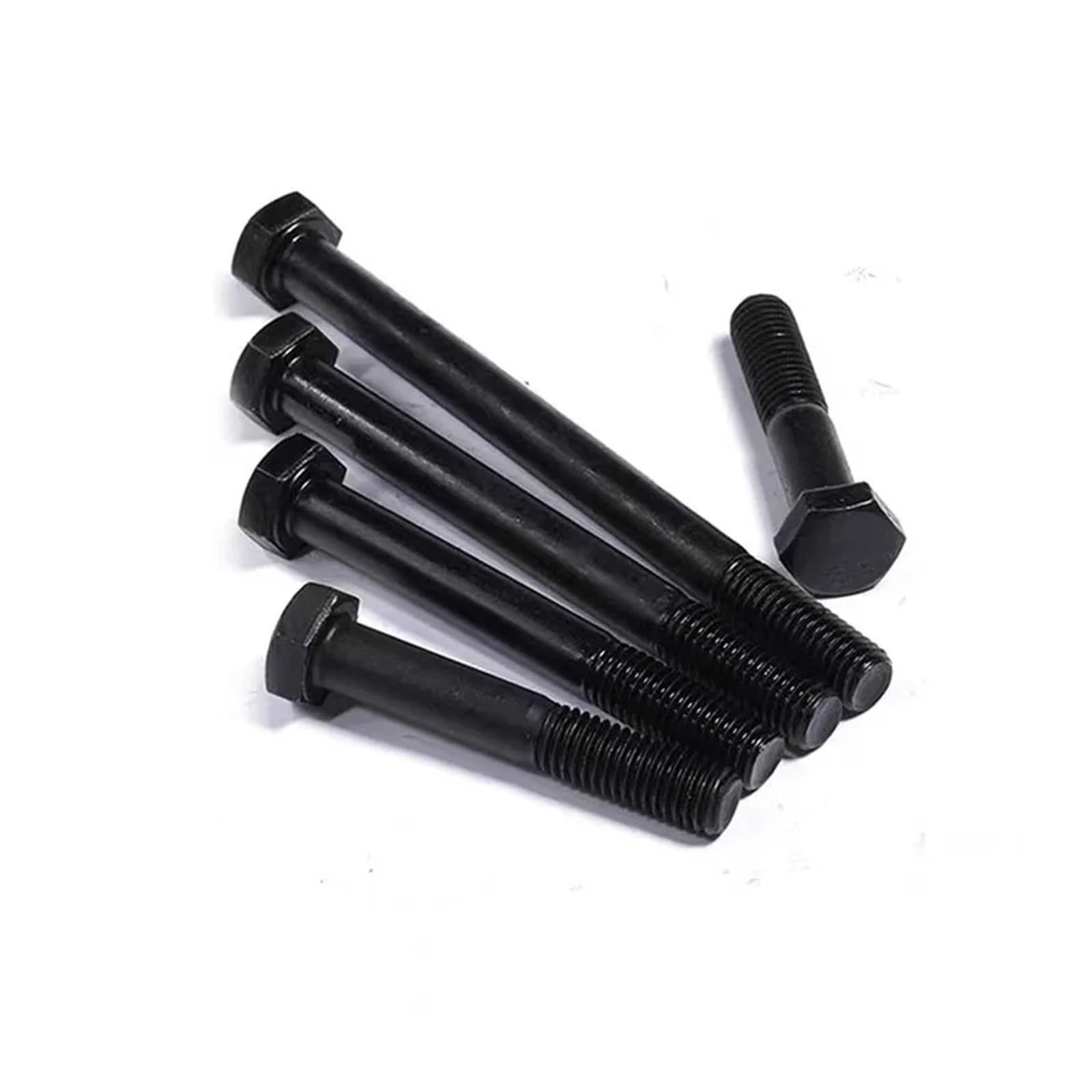 M6 M8-M18 M20 M22 M24 Tornillos extendidos hexagonales externos Perno de cabeza hexagonal plana exterior acero grado 8, negro for máquina 200 mm largo(M14 (2pcs),130mm)