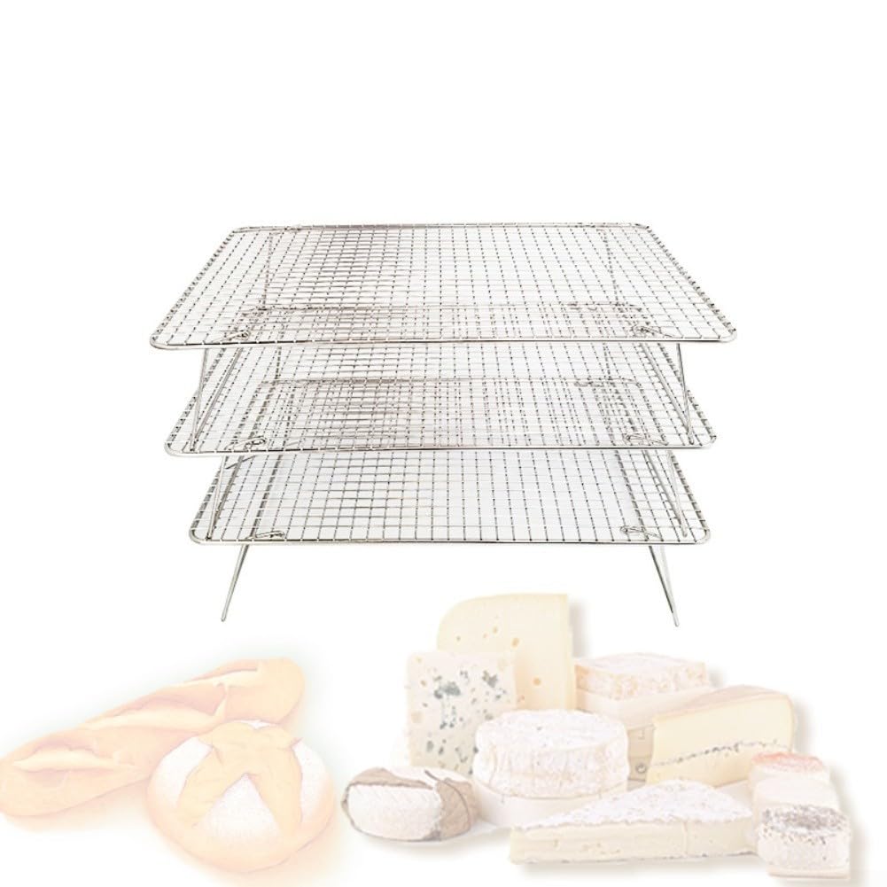 Grille Pâtisserie Empilable pour Gâteaux et Cookies(Three-layer)