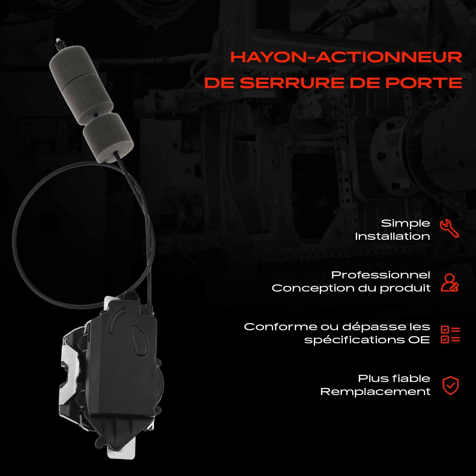 Frankberg Verrou de porte arrière, verrou de hayon 1647400735 | Compatible avec: Classe R W251 V251, Classe M W164, Classe GL X164