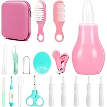 Baby Healthcare and Grooming Kit for Newborn Kids, 18PCS Upgraded Safety Baby Care Kit, Newborn Nursery Health Care Set, Baby Care Products Green