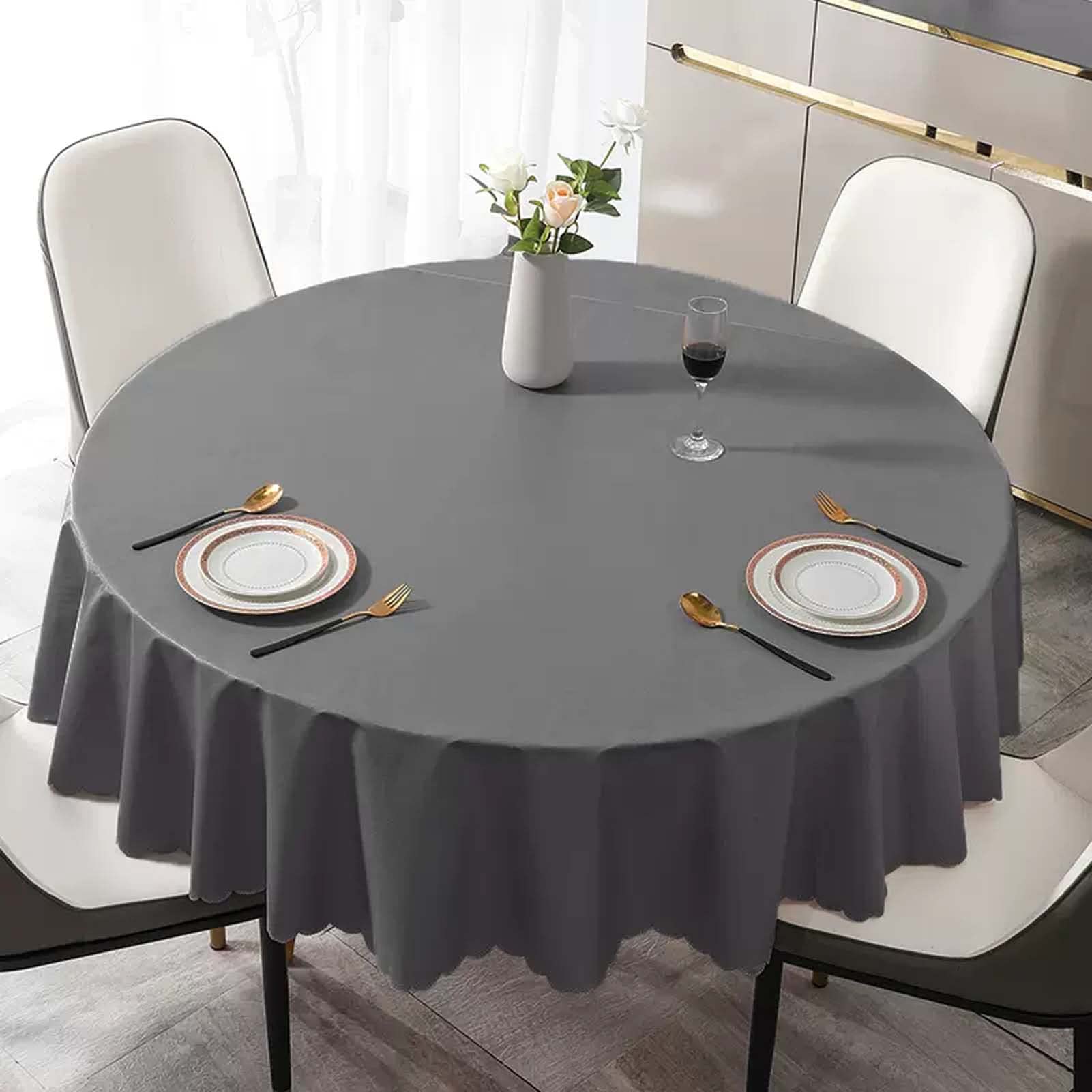 Nappe ronde imperméable 240cm en PVC facile à nettoyer
